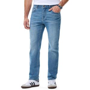 JMIERR Men’s Jeans Regular Fit Straight Stretch Classic Casual Denim Pants(Dusk Blue)