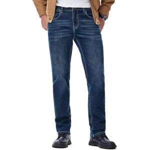 JMIERR Men’s Jeans Regular Fit Straight Stretch Classic Casual Denim Pants(Real Teal)