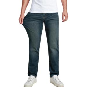 JMIERR Men’s Stretch Jeans Regular Fit Straight Leg Casual Denim Pants(Slate Blue)