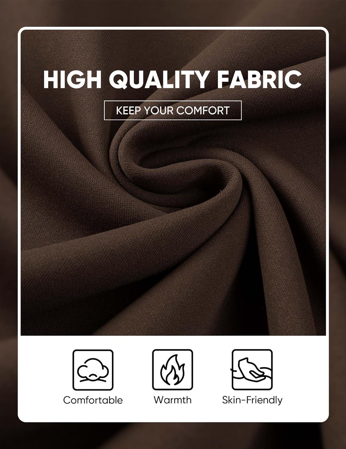 imageJMIERR Mens 2 Piece Casual Outfits Quarter Button Lightweight Sweatshirt Tracksuit ampamp Joggers Sweatpants Sweatsuit SetBrown