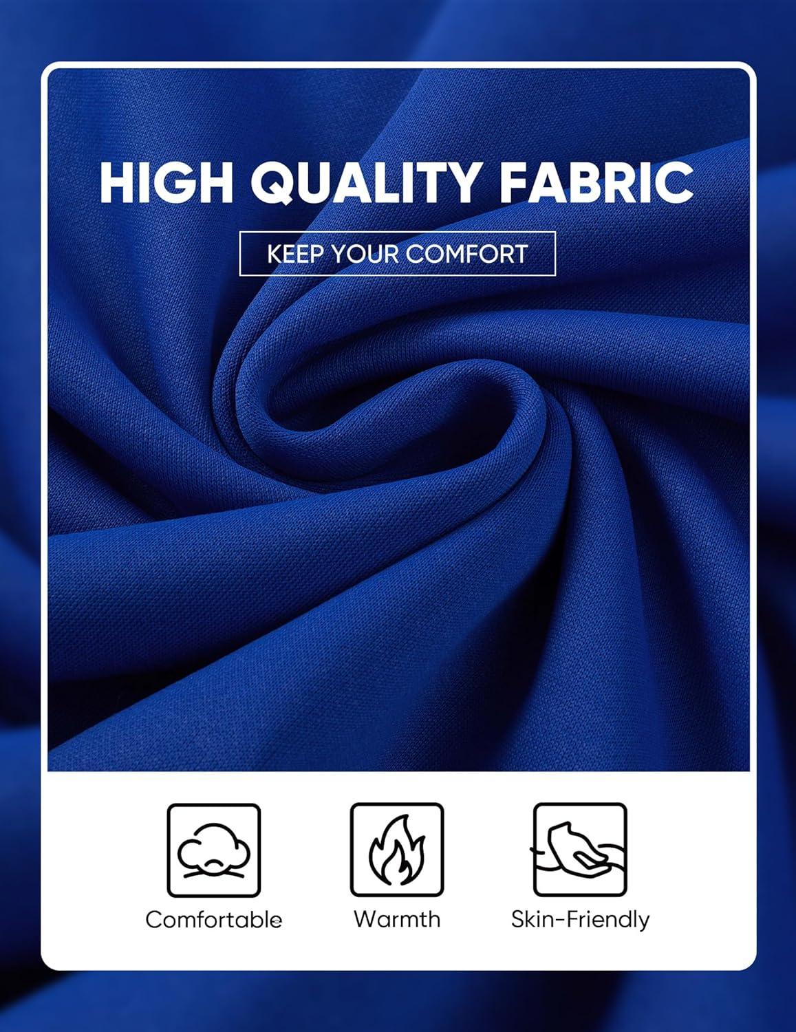 imageJMIERR Mens 2 Piece Casual Outfits Quarter Button Lightweight Sweatshirt Tracksuit ampamp Joggers Sweatpants Sweatsuit SetDark Blue