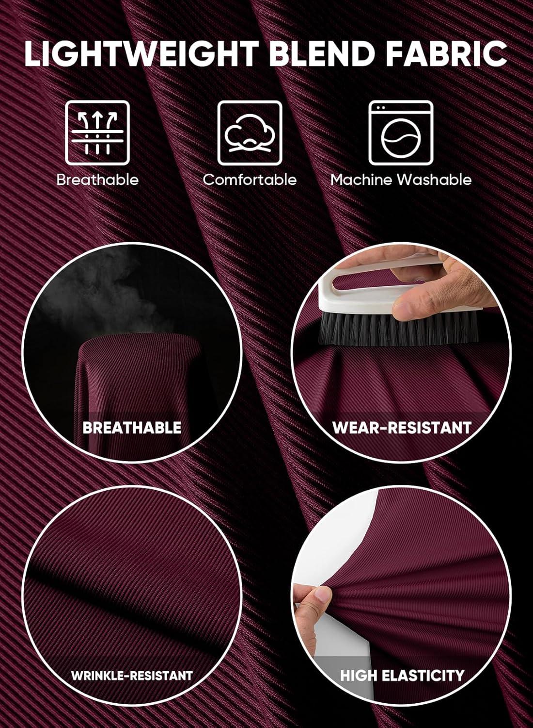 imageJMIERR Mens 2025 Fall Fashion Casual Henley Shirt Long Sleeve Slim Fitted Shirts Curved Hem for Athletic Gym WorkoutC Red