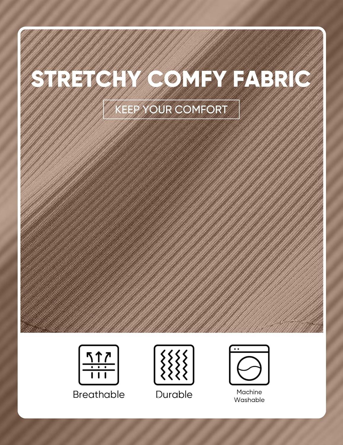 imageJMIERR Mens 2025 Fall Fashion Casual Henley Shirt Long Sleeve Slim Fitted Shirts Curved Hem for Athletic Gym WorkoutD Brown