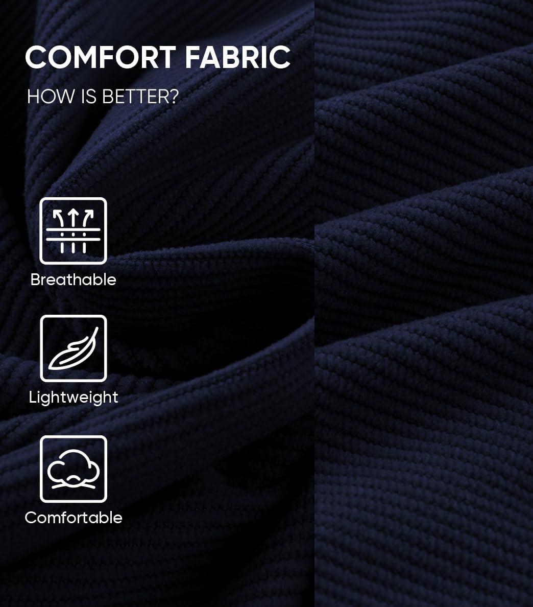 imageJMIERR Mens Cargo Shorts Corduroy Casual Elastic Waist Lightweight Outdoor Hiking Work ShortNavy Blue