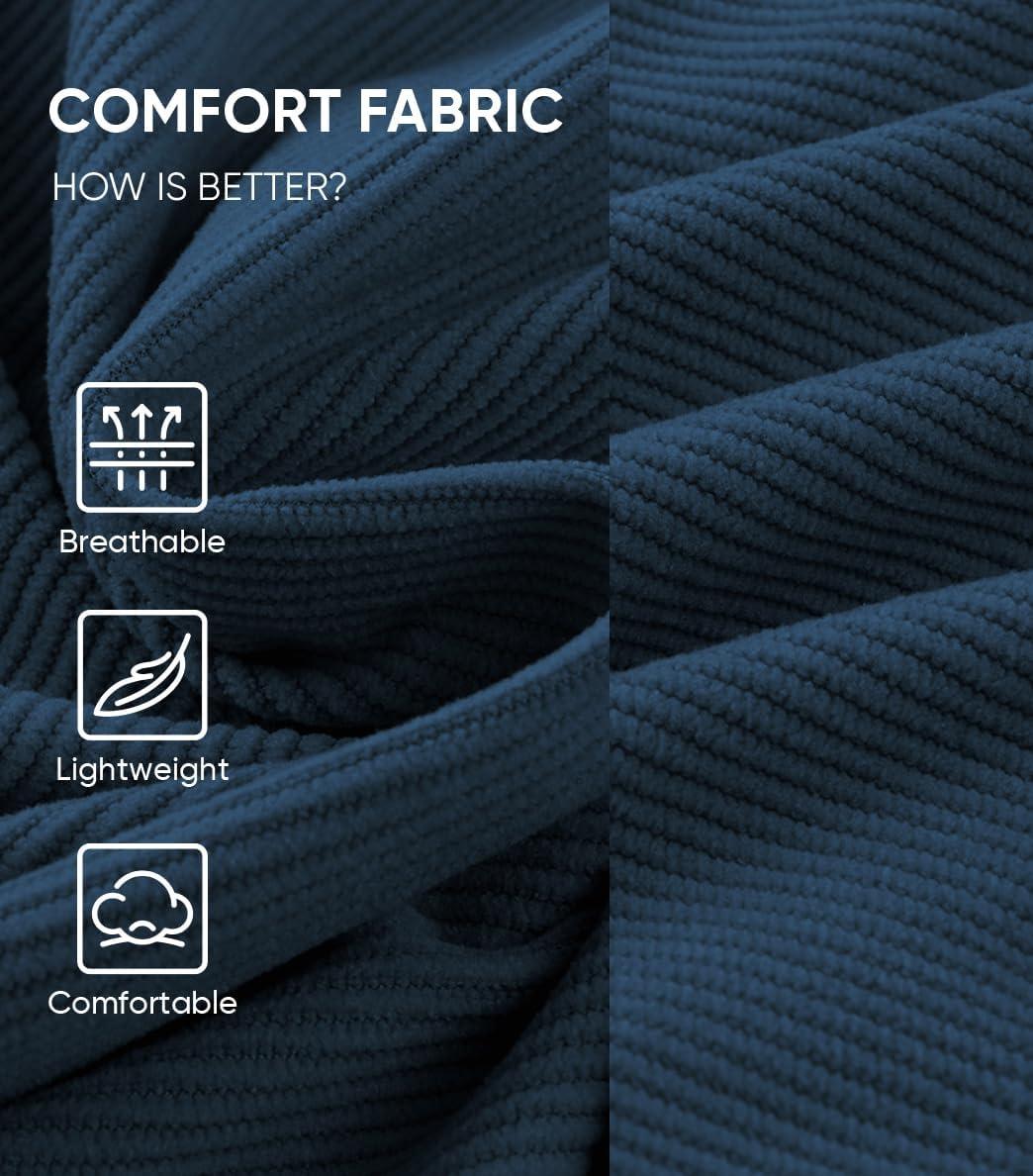 imageJMIERR Mens Cargo Shorts Corduroy Casual Elastic Waist Lightweight Outdoor Hiking Work ShortSail Blue