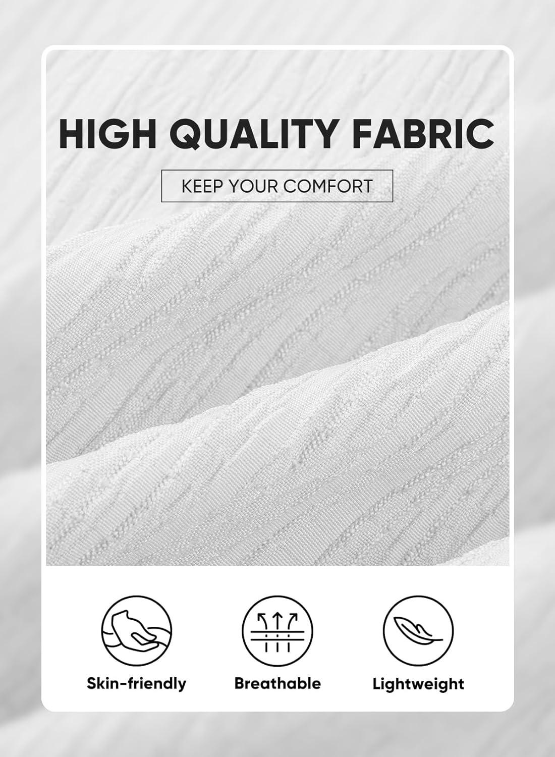 imageJMIERR Mens Casual Button Down Shirt Short Sleeve Summer Beach Vacation Shirts Textured Shirts with PocketWhite