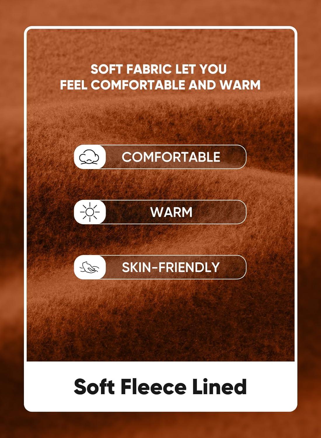 imageJMIERR Mens Casual Long Sleeves Crewneck Sweatshirts Cotton Pullover Sweatshirt for MenChestnut