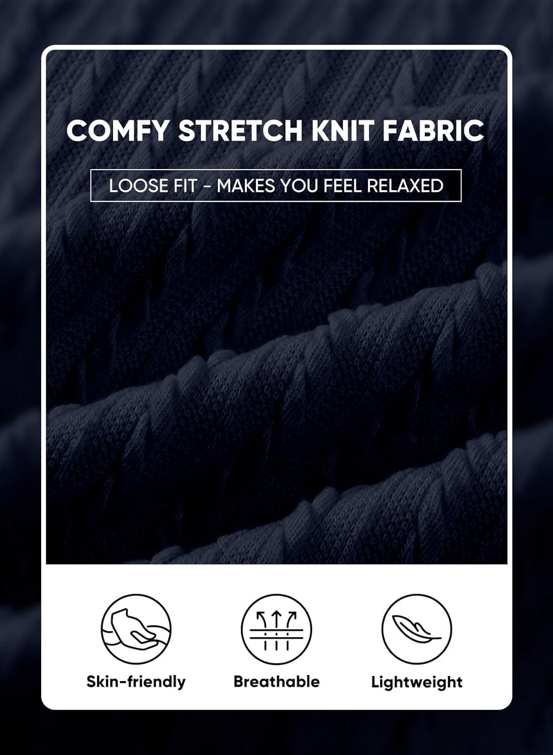 imageJMIERR Mens Casual Polo Shirt Summer Short Sleeve Vacation Button Beach Knit Stretchy Golf ShirtsLong Sleeve Blue