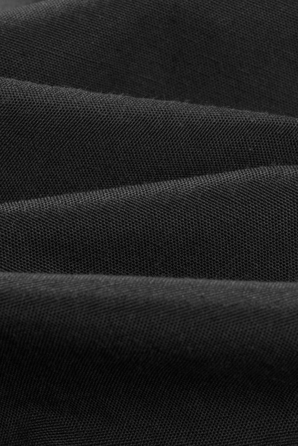 imageJMIERR Mens Casual Stylish Short Sleeve ButtonUp Striped Dress Shirts Cotton Beach ShirtBlack