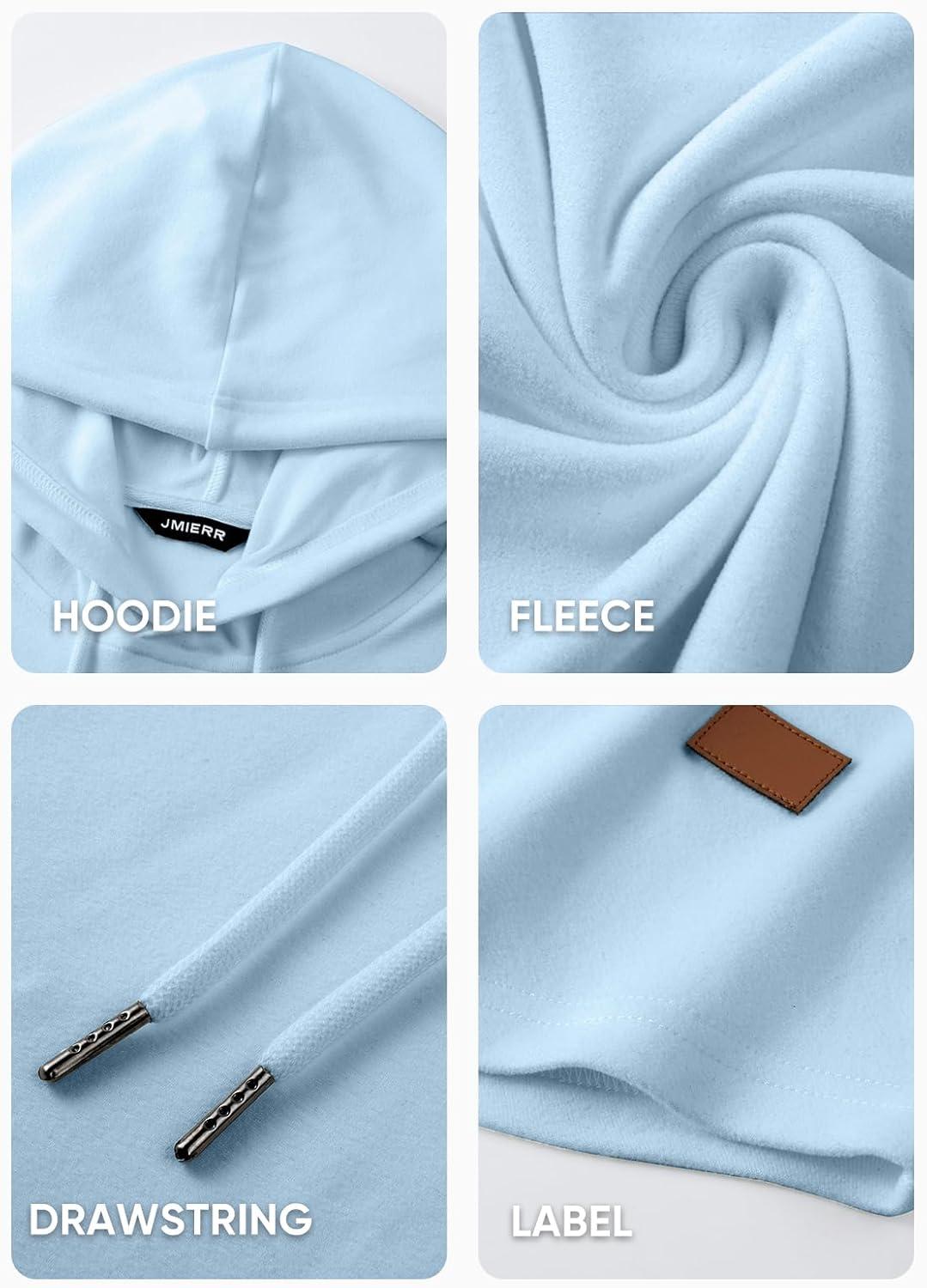 imageJMIERR Mens Fashion Hoodies Fleece Long Sleeve Athletic Sweatshirt Pullover T ShirtsBeau Blue