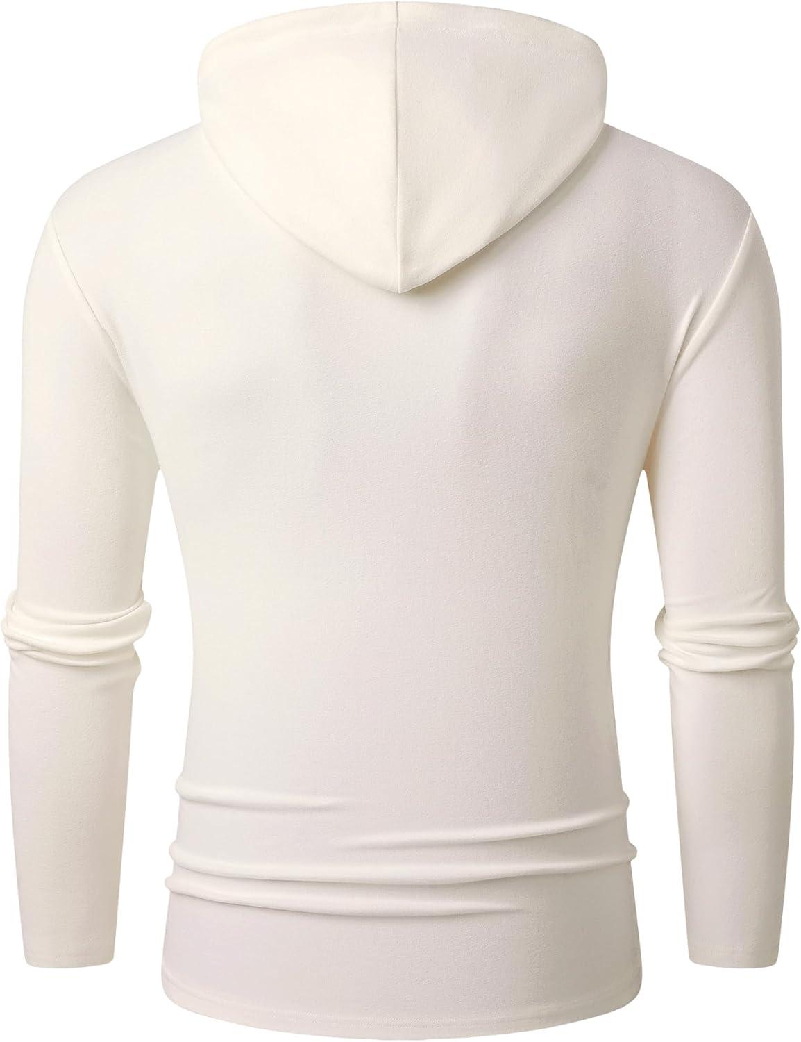 imageJMIERR Mens Fashion Hoodies Fleece Long Sleeve Athletic Sweatshirt Pullover T ShirtsBeige