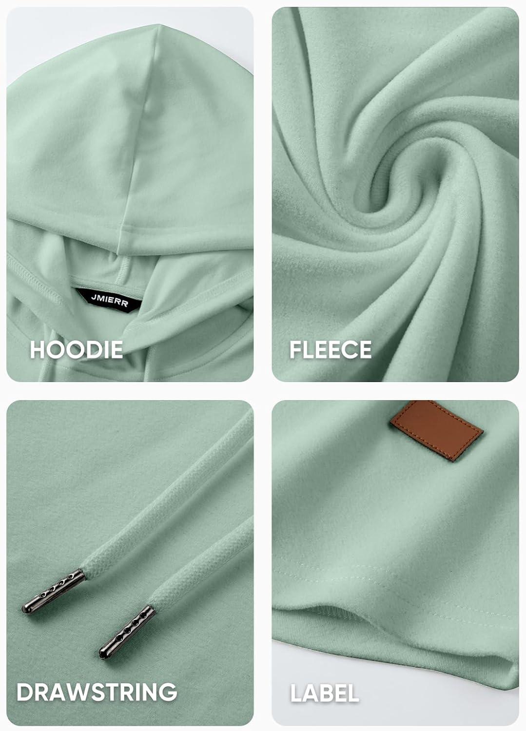 imageJMIERR Mens Fashion Hoodies Fleece Long Sleeve Athletic Sweatshirt Pullover T ShirtsGrass Green