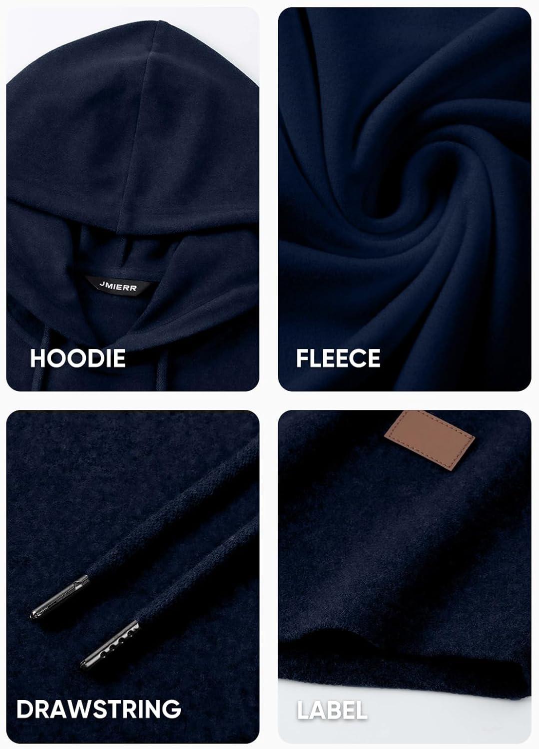 imageJMIERR Mens Fashion Hoodies Fleece Long Sleeve Athletic Sweatshirt Pullover T ShirtsNavy Blue