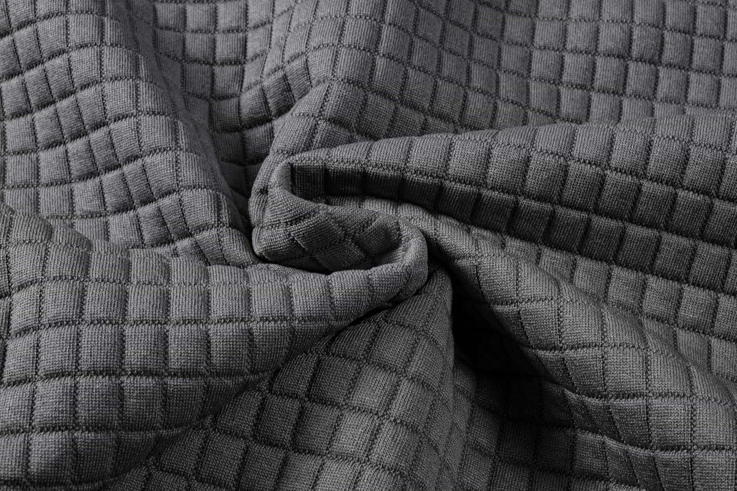 imageJMIERR Mens Hooded Sweatshirt Casual Cotton Long Sleeve Drawstring Fleece Waffle Pullover Hoodies with PocketsA Dark Grey