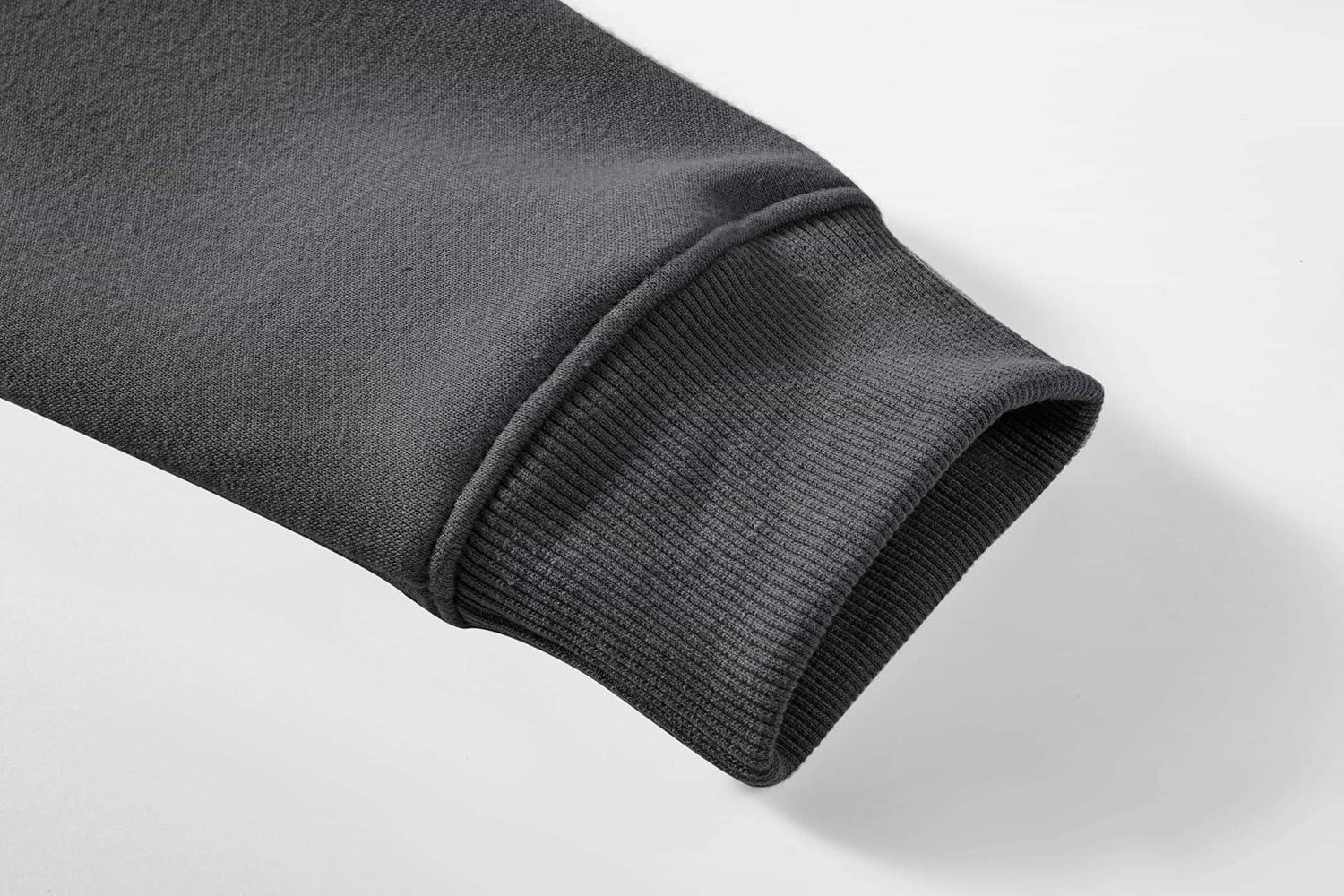 imageJMIERR Mens Hooded Sweatshirt Casual Cotton Long Sleeve Drawstring Fleece Waffle Pullover Hoodies with PocketsA Dark Grey