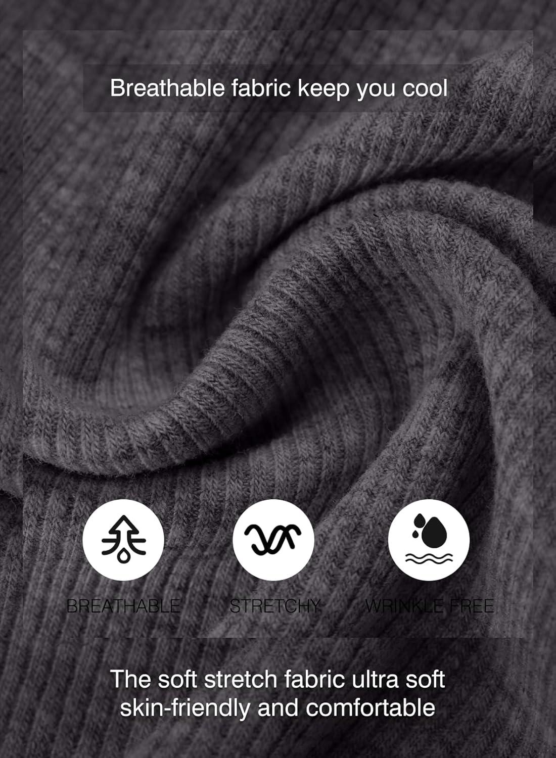 imageJMIERR Mens Muscle Slim Henley Shirts Crewneck Longline TShirt Gym Workout Athletic Shirt Tees with ButtonPackdark GreyBlack