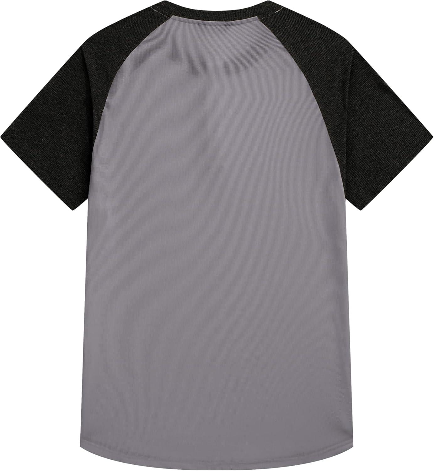 imageJMIERR Mens Muscle Slim Henley Shirts Crewneck Longline TShirt Gym Workout Athletic Shirt Tees with ButtonT Grey Black