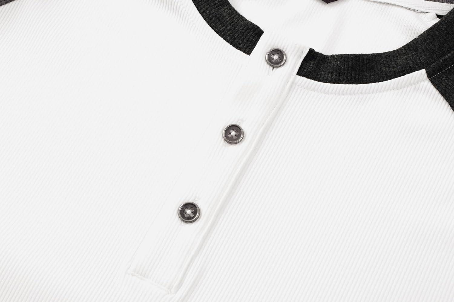 imageJMIERR Mens Muscle Slim Henley Shirts Crewneck Longline TShirt Gym Workout Athletic Shirt Tees with ButtonT White Black