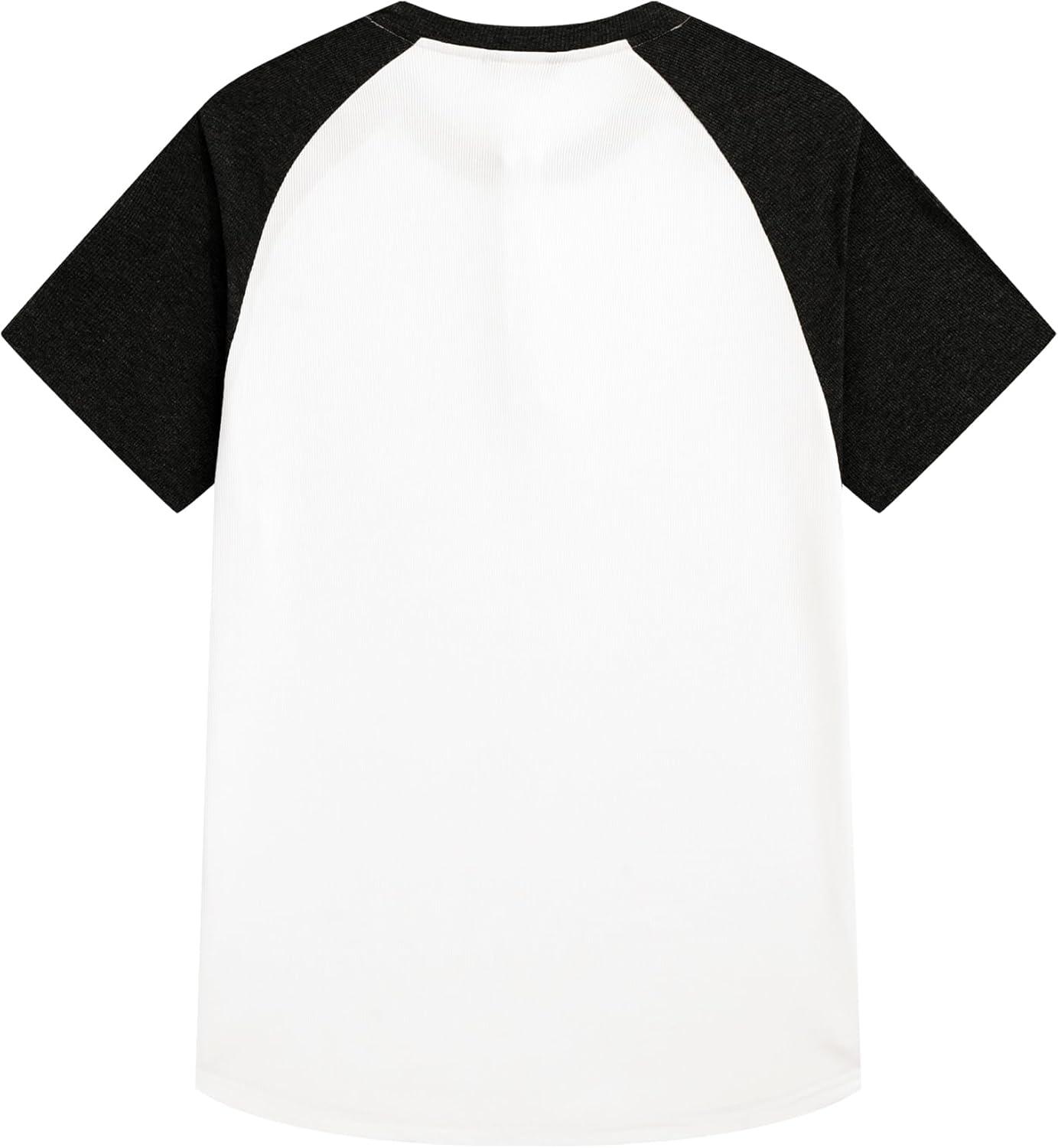 imageJMIERR Mens Muscle Slim Henley Shirts Crewneck Longline TShirt Gym Workout Athletic Shirt Tees with ButtonT White Black