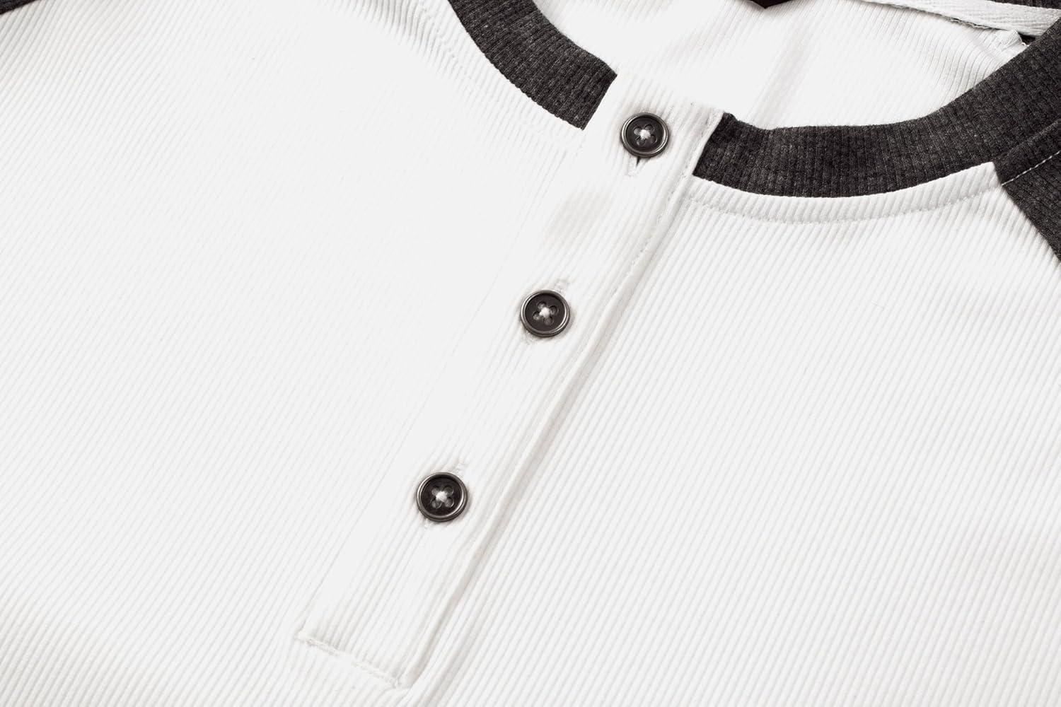 imageJMIERR Mens Muscle Slim Henley Shirts Crewneck Longline TShirt Gym Workout Athletic Shirt Tees with ButtonT White Grey