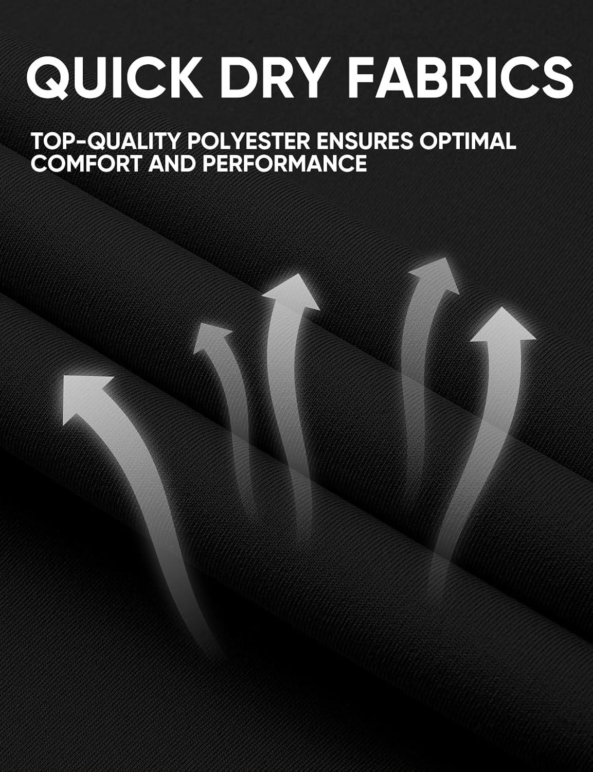 imageJMIERR Mens Polo Henley Shirt Moisture Wicking Quick Dry Summer Casual Short Sleeve Golf Polo T Shirts3 Black