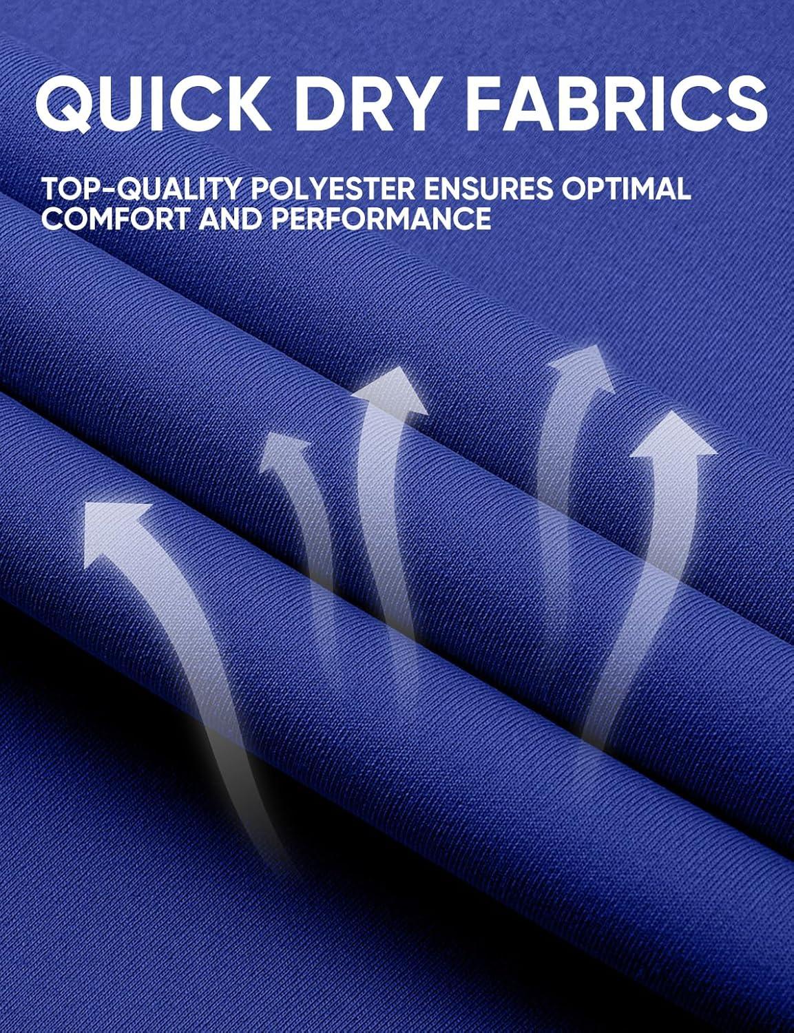 imageJMIERR Mens Polo Henley Shirt Moisture Wicking Quick Dry Summer Casual Short Sleeve Golf Polo T Shirts4 Blue