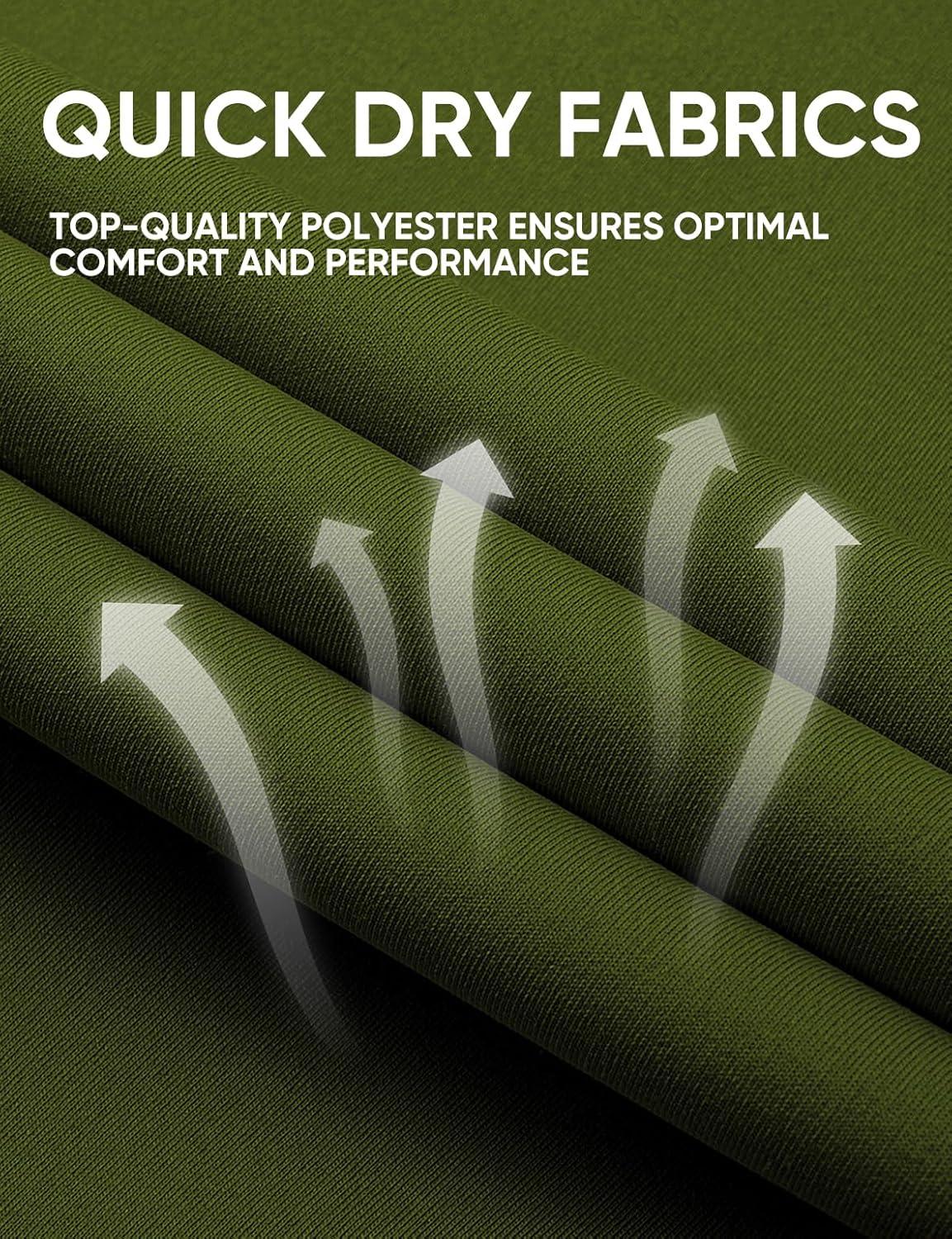 imageJMIERR Mens Polo Henley Shirt Moisture Wicking Quick Dry Summer Casual Short Sleeve Golf Polo T Shirts5 Army Green