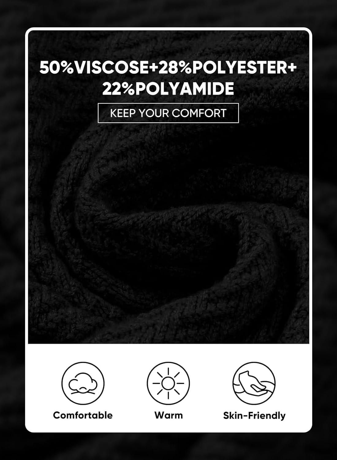 imageJMIERR Mens Quarter Zip Cable Knit Pullover Sweater Casual Long Sleeve Stand Collar SweatersBlack