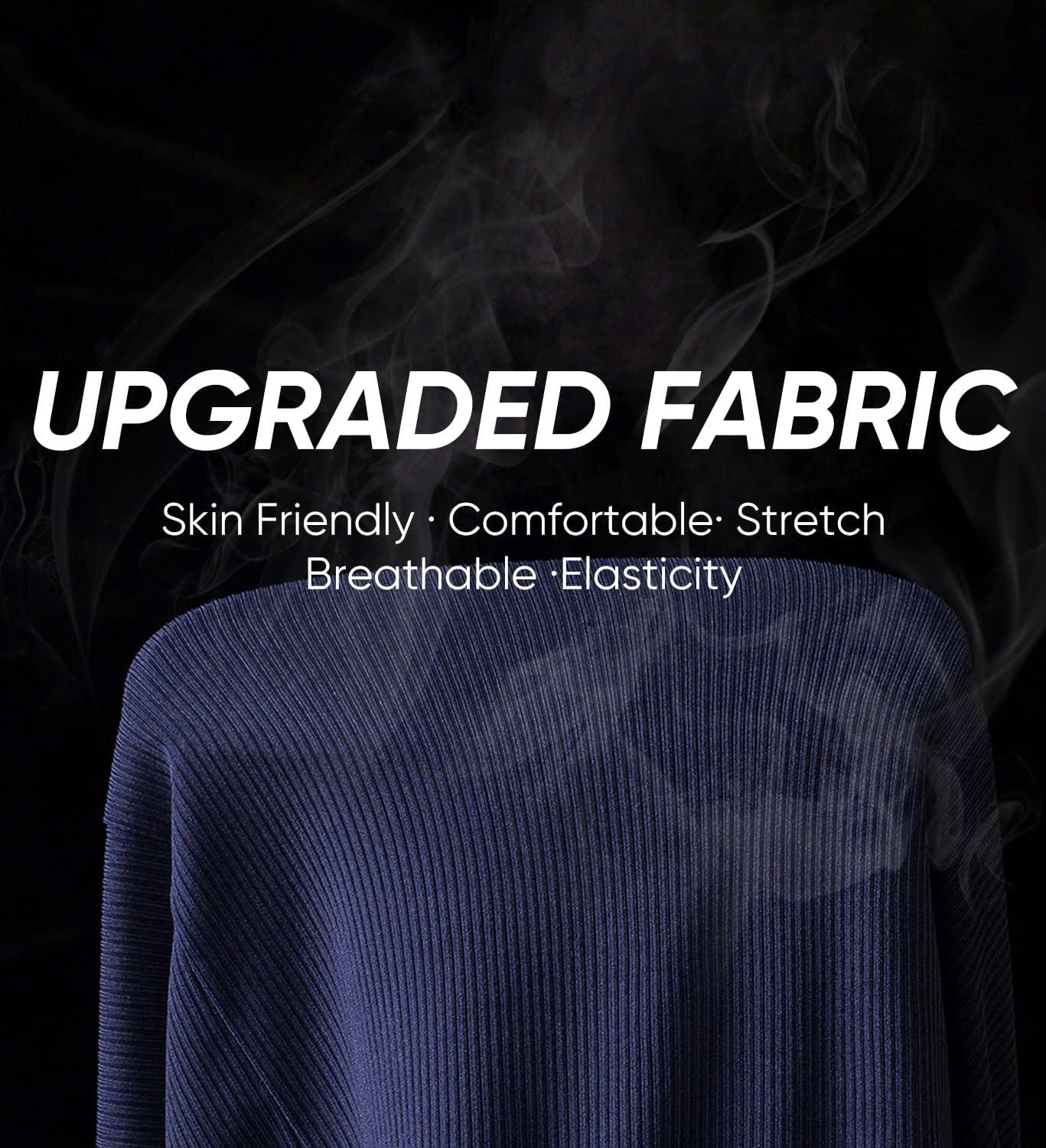 imageJMIERR Mens Quarter Zip Shirt Casual Quick Dry Moisture Wicking Long Sleeve Ribbed Athletic Workout Pullover TeeA Navy Blue