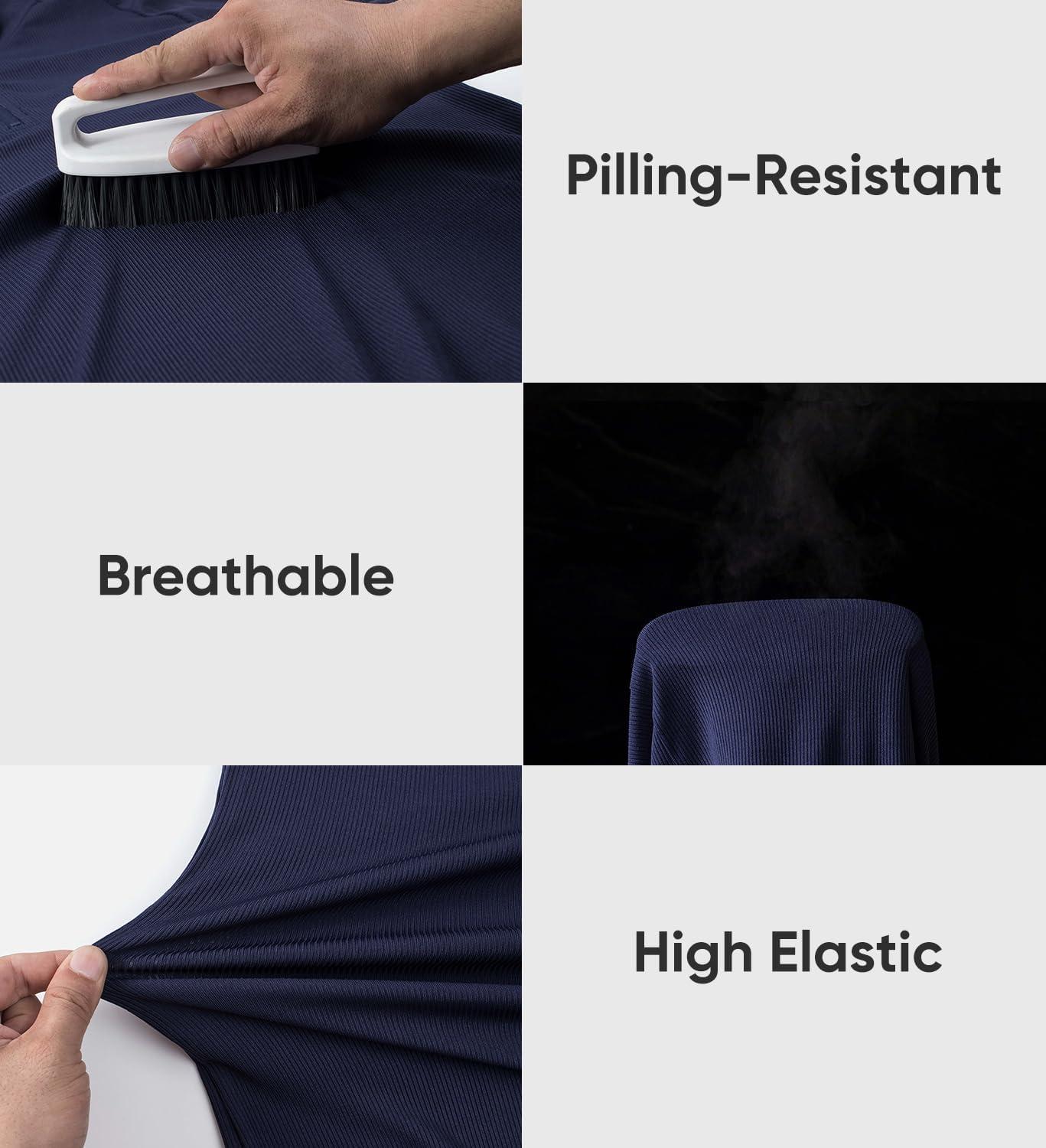 imageJMIERR Mens Quarter Zip Shirt Casual Quick Dry Moisture Wicking Long Sleeve Ribbed Athletic Workout Pullover TeeA Navy Blue