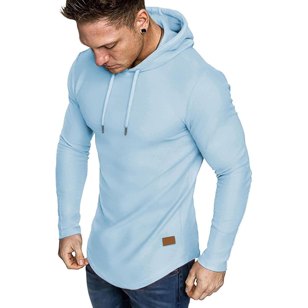 imageJMIERR Mens Fashion Hoodies Fleece Long Sleeve Athletic Sweatshirt Pullover T ShirtsBeau Blue