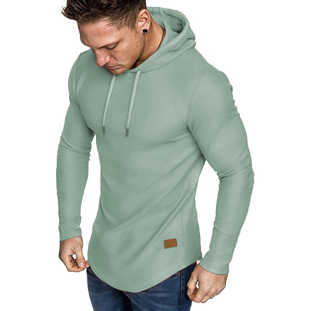 imageJMIERR Mens Fashion Hoodies Fleece Long Sleeve Athletic Sweatshirt Pullover T ShirtsGrass Green