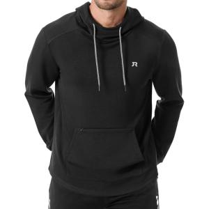 JMIERR Mens Athletic Hoodies Sport Sweatshirt Solid Muscle Fit Drawstring Pullover Sweatshirts with Zipper Kanga Pockets(Black)