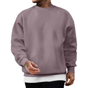 JMIERR Men’s Casual Long Sleeves Crewneck Sweatshirts Cotton Pullover Sweatshirt for Men(Valerian)
