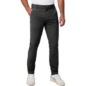 JMIERR Men’s Classic-Fit Casual Cotton Twill Pant Water-Repellent Stain-Resistant Stretch Chino Pants(Grey)