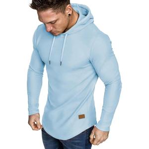 JMIERR Mens Fashion Hoodies Fleece Long Sleeve Athletic Sweatshirt Pullover T Shirts(Beau Blue)