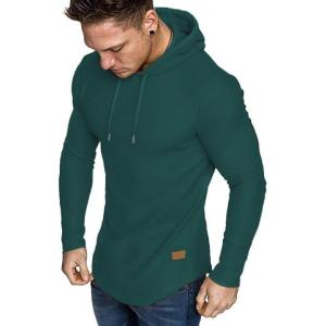 JMIERR Mens Fashion Hoodies Fleece Long Sleeve Athletic Sweatshirt Pullover T Shirts(Dark Green)