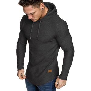 JMIERR Mens Fashion Hoodies Fleece Long Sleeve Athletic Sweatshirt Pullover T Shirts(Grey)