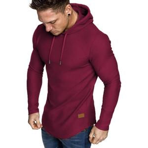 JMIERR Mens Fashion Hoodies Fleece Long Sleeve Athletic Sweatshirt Pullover T Shirts(Red)