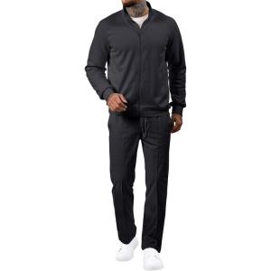 JMIERR Men’s Tracksuit 2 Piece Set Full Zip Casual Sweatsuit Jogging Suits with Jogger Jackets and Pants Warm Up Outfits(Dark Grey)