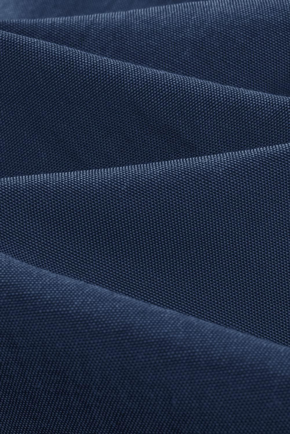 imageJMIERR Mens Casual Stylish Short Sleeve ButtonUp Striped Dress Shirt Cotton Beach ShirtsNavy Blue