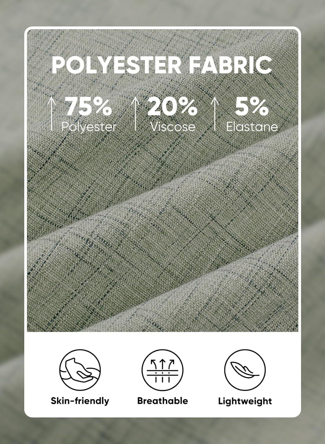 imageJMIERR Mens Casual Stylish Short Sleeve ButtonUp Striped Dress Shirt Cotton Beach ShirtsZ Laurel Green