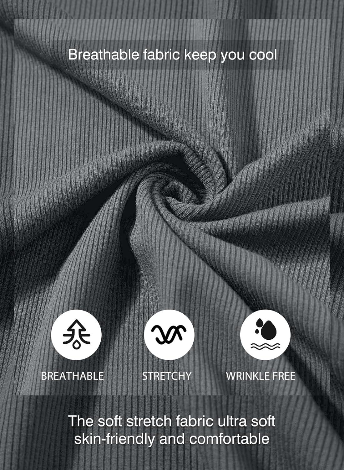 imageJMIERR Mens Muscle Slim T Shirts Texture V Neck Longline Henley Gym Workout Athletic Tee ShirtA Grey