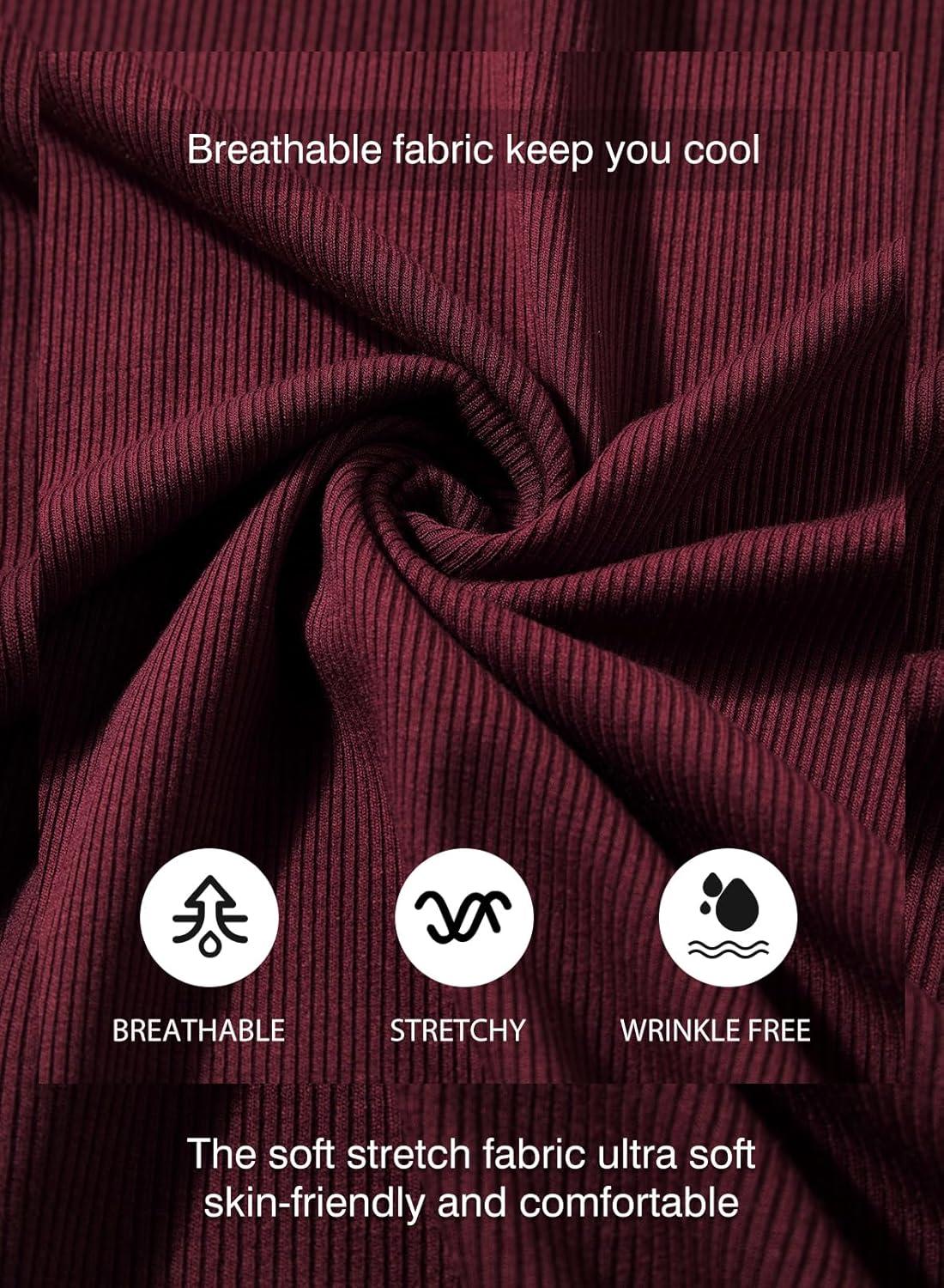 imageJMIERR Mens Muscle Slim T Shirts Texture V Neck Longline Henley Gym Workout Athletic Tee ShirtA Red