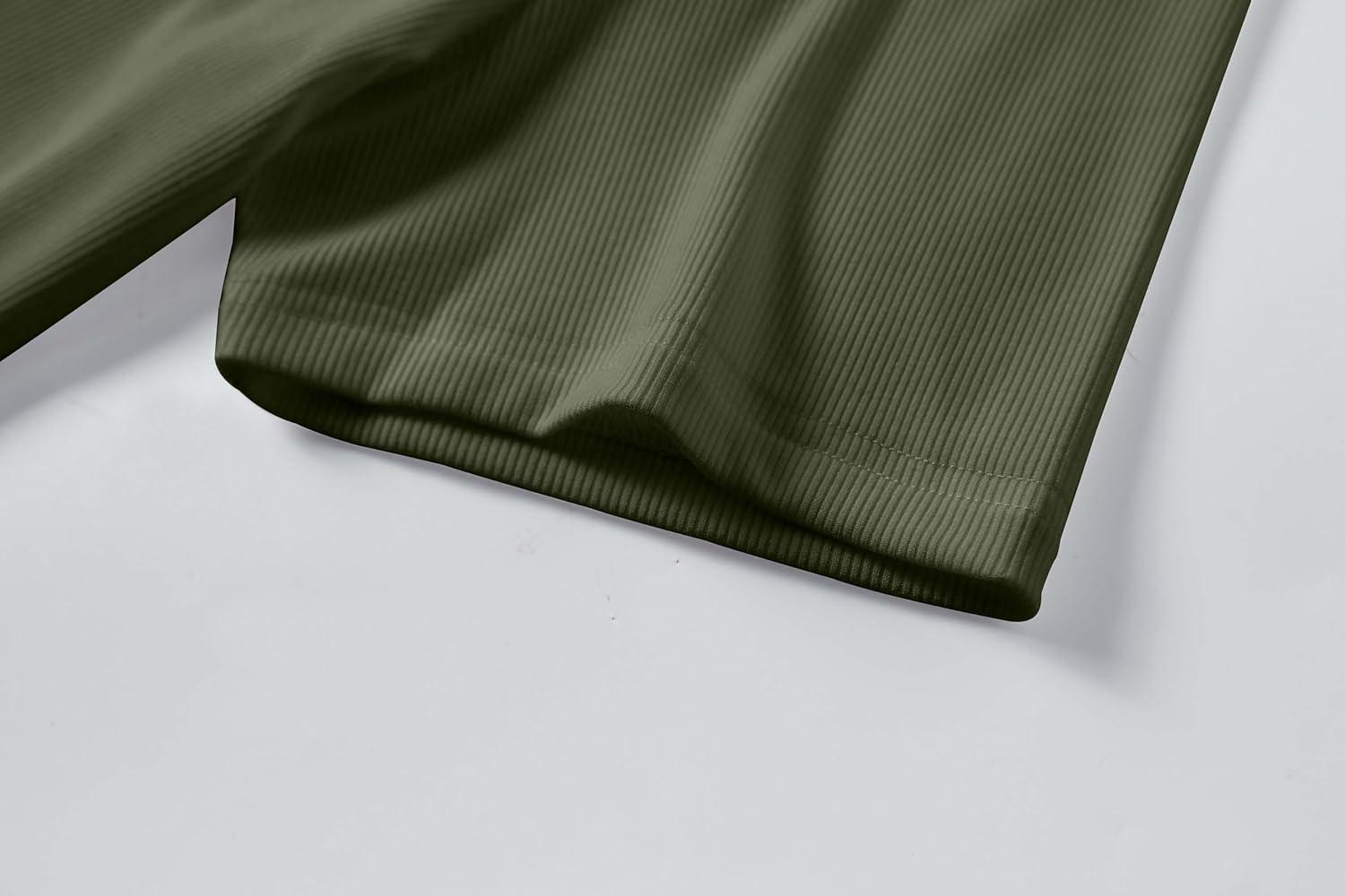 imageJMIERR Mens Muscle Slim T Shirts Texture V Neck Longline Henley Gym Workout Athletic Tee ShirtB Light Green