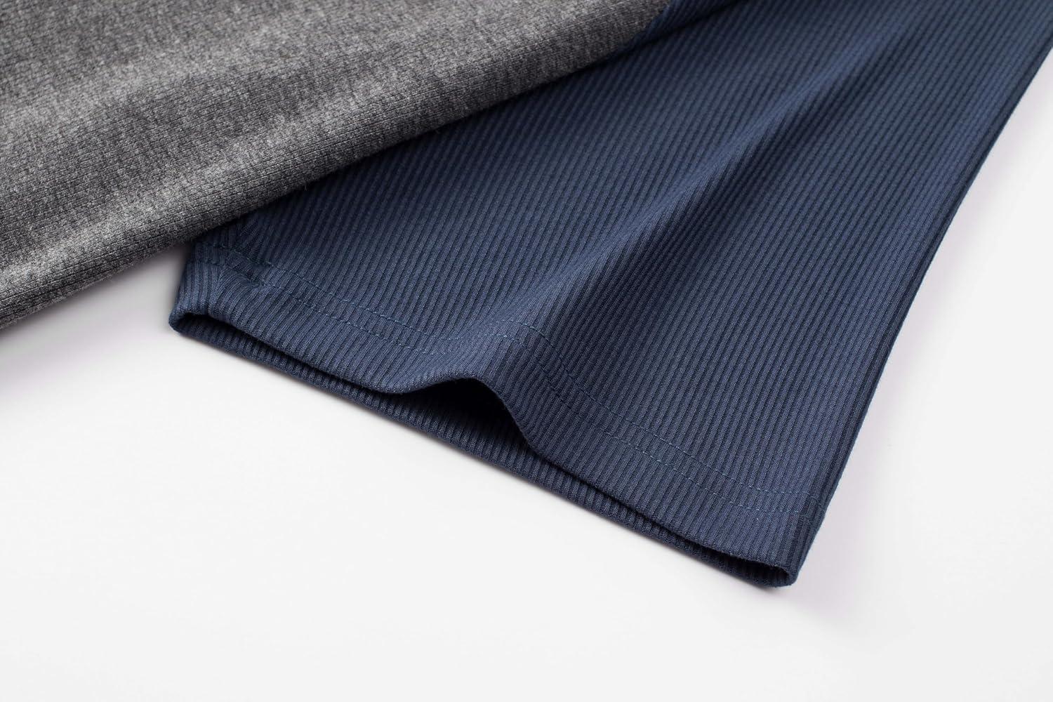 imageJMIERR Mens Muscle Slim T Shirts Texture V Neck Longline Henley Gym Workout Athletic Tee ShirtC Grey Blue