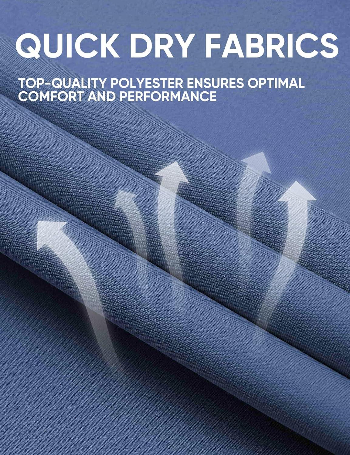 imageJMIERR Mens Polo Henley Shirt Moisture Wicking Quick Dry Summer Casual Short Sleeve Golf Polo T ShirtsHaze Blue