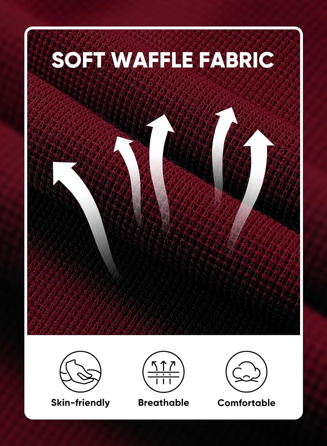 imageJMIERR Mens Casual 5quot 7quot Shorts Waffle Elastic Waist Drawstring Workout Running Jogging Beach Sweat Shorts with PocketsRed